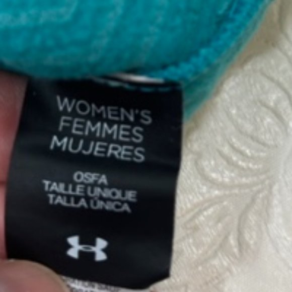 Under Armour Winter Running Coldgear Beanie Hat Green/Blue OSFA - Picture 10 of 10